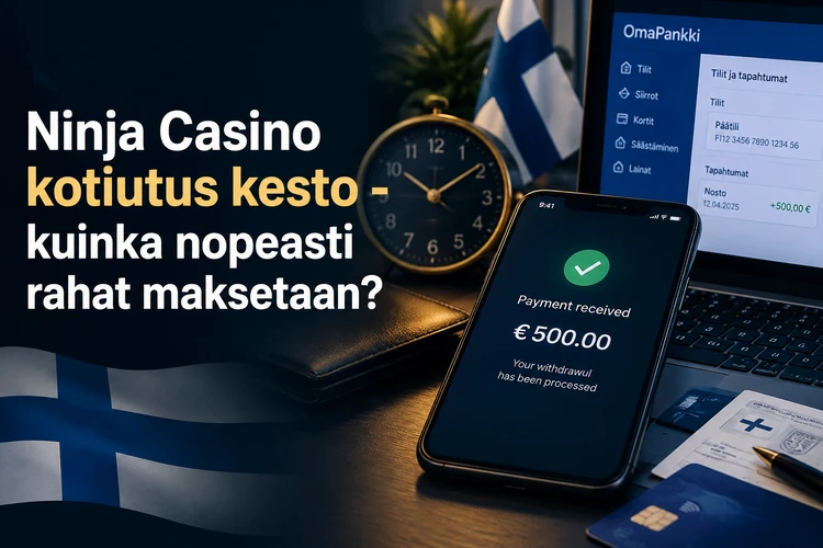 Ninja Casino kotiutus kesto - kuinka nopeasti rahat maksetaan?